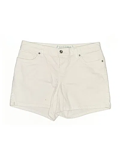 Pre-owned Sonoma Life + Style Khaki Shorts In Ivory