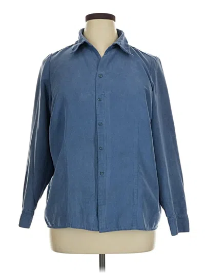 Pre-owned Sonoma Life + Style Long Sleeve Blouse In Blue