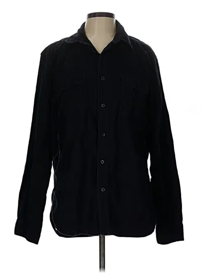 Pre-owned Sonoma Life + Style Long Sleeve Button Down Shirt In Black