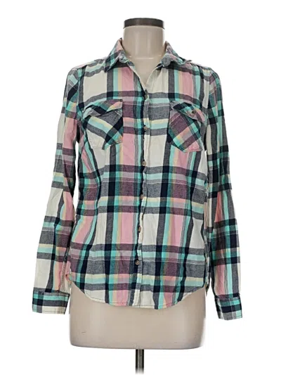 Pre-owned Sonoma Life + Style Long Sleeve Button Down Shirt In Teal