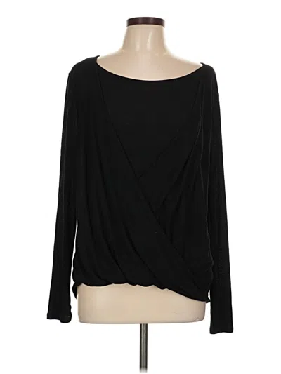 Pre-owned Sonoma Life + Style Long Sleeve Top Black Boatneck Tops