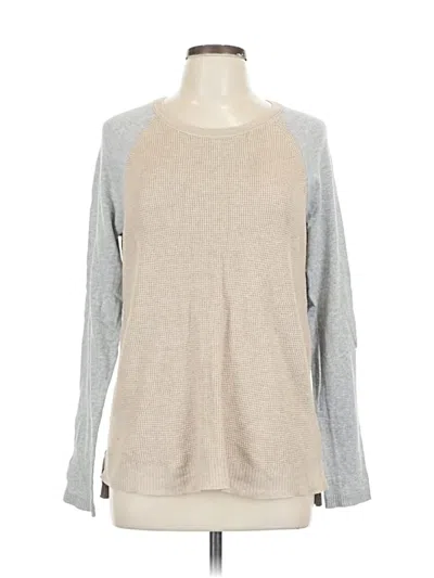Pre-owned Sonoma Life + Style Long Sleeve Top Gray Crew Neck Tops