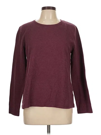 Pre-owned Sonoma Life + Style Long Sleeve T-shirt In Burgundy