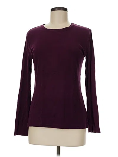 Pre-owned Sonoma Life + Style Long Sleeve T-shirt In Burgundy
