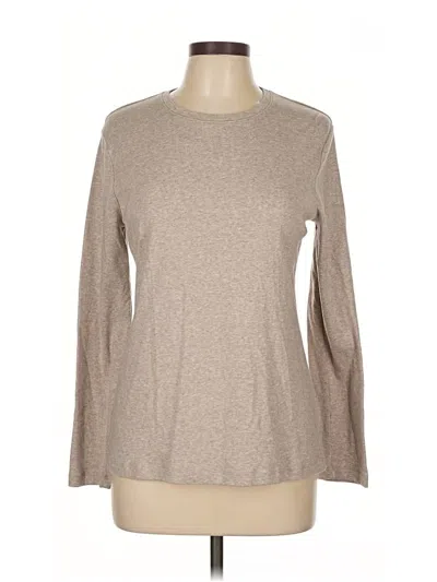 Pre-owned Sonoma Life + Style Long Sleeve T-shirt In Tan