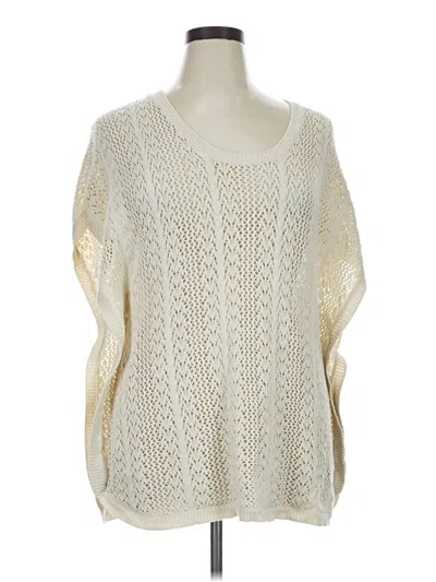 Pre-owned Sonoma Life + Style Poncho In Ivory