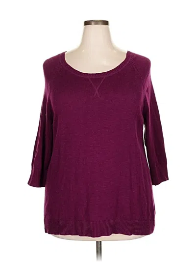 Pre-owned Sonoma Life + Style Pullover Sweater In Burgundy