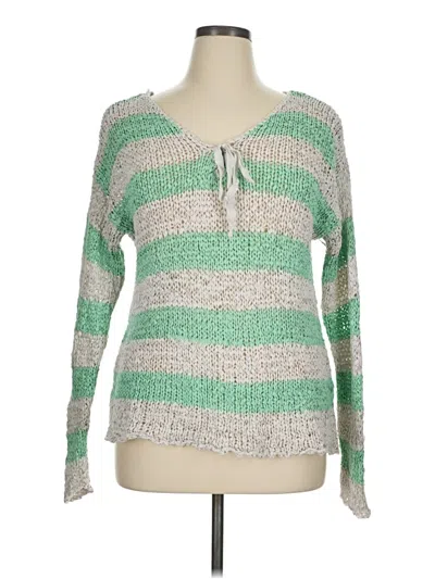 Pre-owned Sonoma Life + Style Pullover Sweater In Green