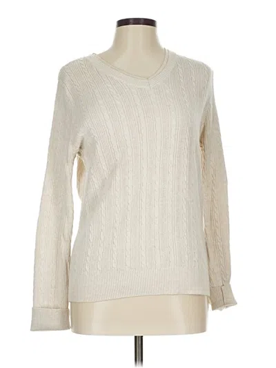 Pre-owned Sonoma Life + Style Pullover Sweater In White