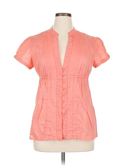 Pre-owned Sonoma Life + Style Short Sleeve Blouse In Pink