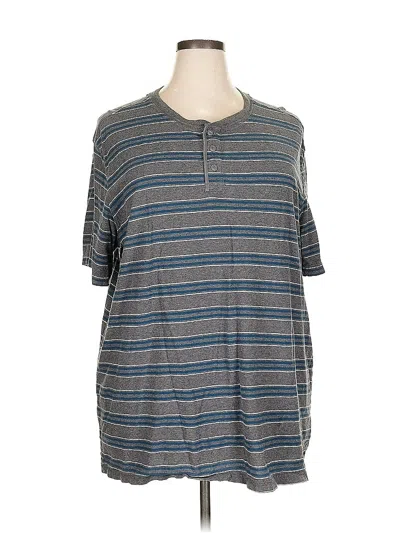 Pre-owned Sonoma Life + Style Short Sleeve Henley Shirt In Gray