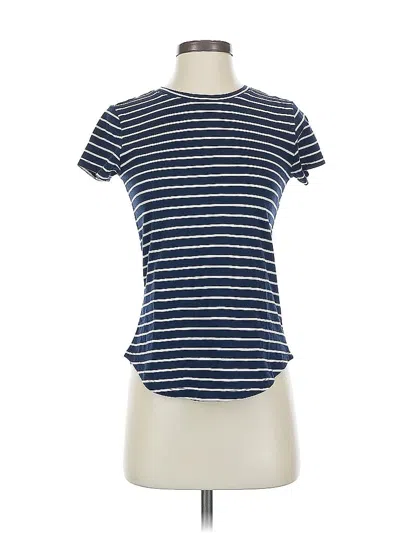 Pre-owned Sonoma Life + Style Short Sleeve Top Blue Crew Neck Tops