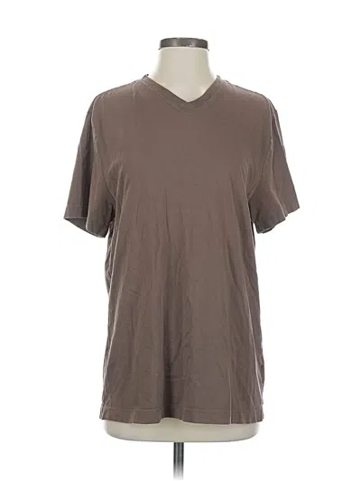 Pre-owned Sonoma Life + Style Short Sleeve Top Brown V Neck Tops