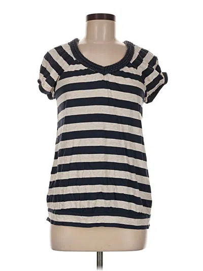 Pre-owned Sonoma Life + Style Short Sleeve Top Gray Scoop Neck Tops