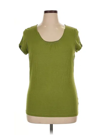Pre-owned Sonoma Life + Style Short Sleeve Top Green Scoop Neck Tops