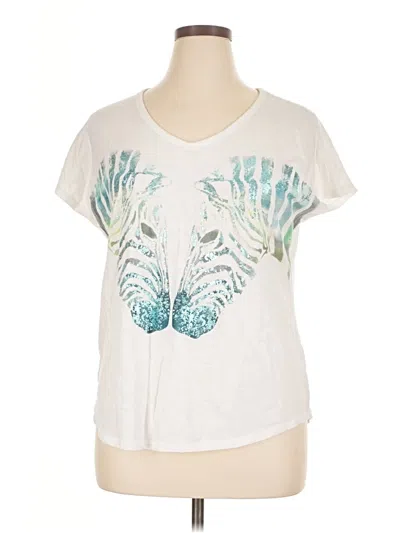 Pre-owned Sonoma Life + Style Short Sleeve T-shirt In White