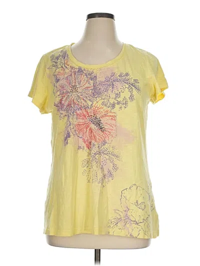 Pre-owned Sonoma Life + Style Short Sleeve T-shirt In Yellow