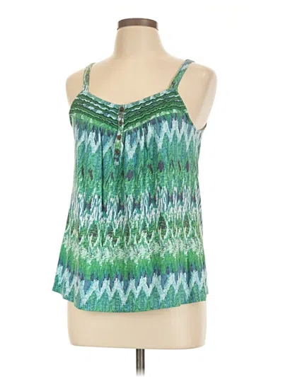 Pre-owned Sonoma Life + Style Sleeveless Blouse In Green