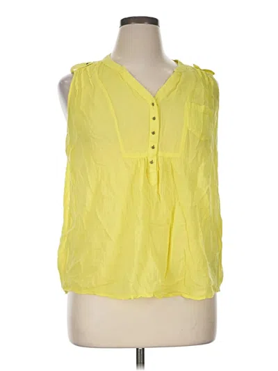 Pre-owned Sonoma Life + Style Sleeveless Blouse In Yellow