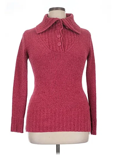 Pre-owned Sonoma Life + Style Turtleneck Sweater In Burgundy
