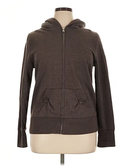 Pre-owned Sonoma Life + Style Zip Up Hoodie In Brown