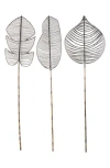 Sonoma Sage Home 3-piece Natural Dried Bamboo Leaf Foliage In Black