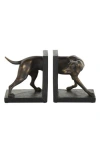 Sonoma Sage Home Greyhound Set Of 2 Polystone Bookends In Black