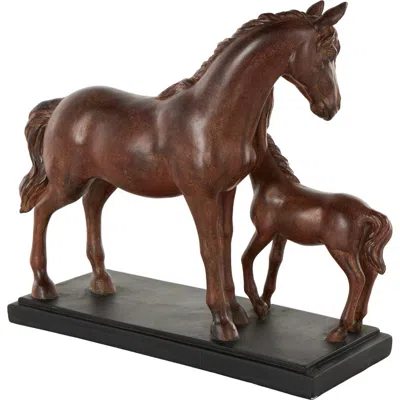 Sonoma Sage Home Horse And Foal Sculpture In Dark Brown
