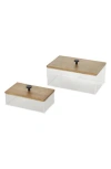 Sonoma Sage Home Set Of 2 Clear Keepsake Boxes In Clear