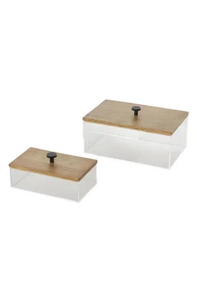 Sonoma Sage Home Set Of 2 Clear Keepsake Boxes