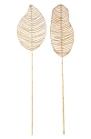 Sonoma Sage Home Set Of 2 Natural Bamboo Wood Leaf Twigs In Light Brown