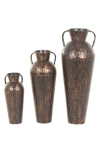 Sonoma Sage Home Set Of 3 Assorted Metal Vases In Copper