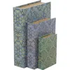 Sonoma Sage Home Set Of 3 Faux Book Boxes In Blue