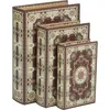 Sonoma Sage Home Set Of 3 Faux Book Boxes In Red