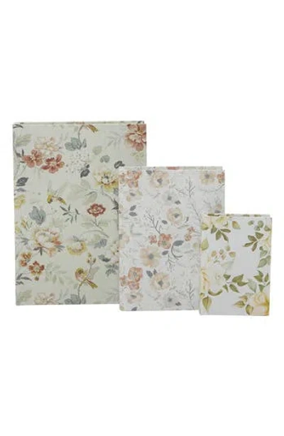 Sonoma Sage Home Set Of 3 Faux Book Boxes In White
