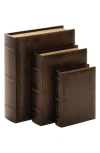 Sonoma Sage Home Set Of 3 Faux Storage Books In Brown