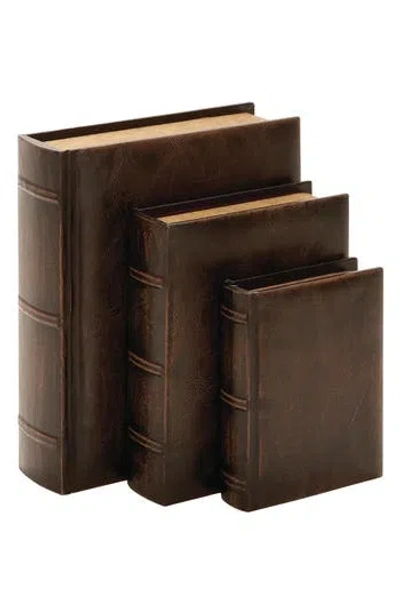 Sonoma Sage Home Set Of 3 Faux Storage Books In Brown