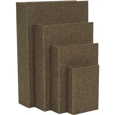 Sonoma Sage Home Set Of 4 Faux Book Boxes In Dark Brown