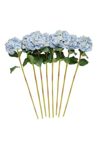 Sonoma Sage Home Set Of Eight Blue Hydrangea Artificial Flowers