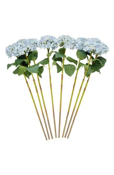 Sonoma Sage Home Set Of Eight Blue Hydrangea Artificial Flowers