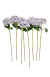 Sonoma Sage Home Set Of Eight Purple Hydrangea Artificial Flowers In Purple