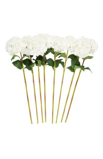 Sonoma Sage Home Set Of Eight White Hydrangea Artificial Flowers