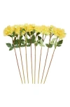 Sonoma Sage Home Set Of Eight Yellow Dahlia Artificial Flowers In Yellow