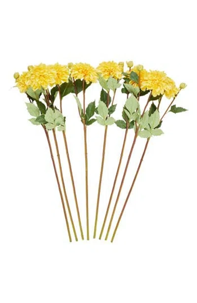 Sonoma Sage Home Set Of Eight Yellow Dahlia Artificial Flowers