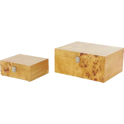 Sonoma Sage Home Wood Set Of 2 Decorative Boxes In Brown