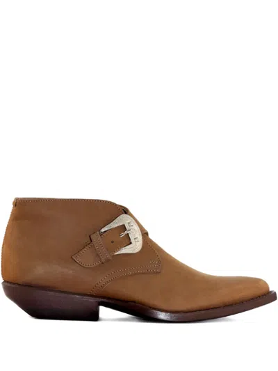 Sonora 30mm Buckle-fastening Suede Boots In Brown
