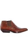 Sonora 30mm Crocodile-print Slip-on Boots In Brown