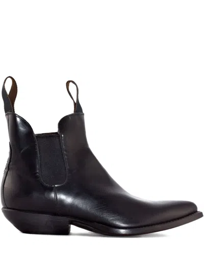 Sonora 30mm Elastic-insert Pointed-toe Boots In Black