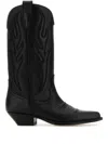 Sonora Black Leather Santa Fe Boots In Schwarz