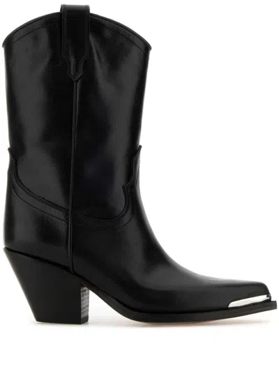 Sonora 'clara' Ankle Boots With Metal Toe Cap In Black